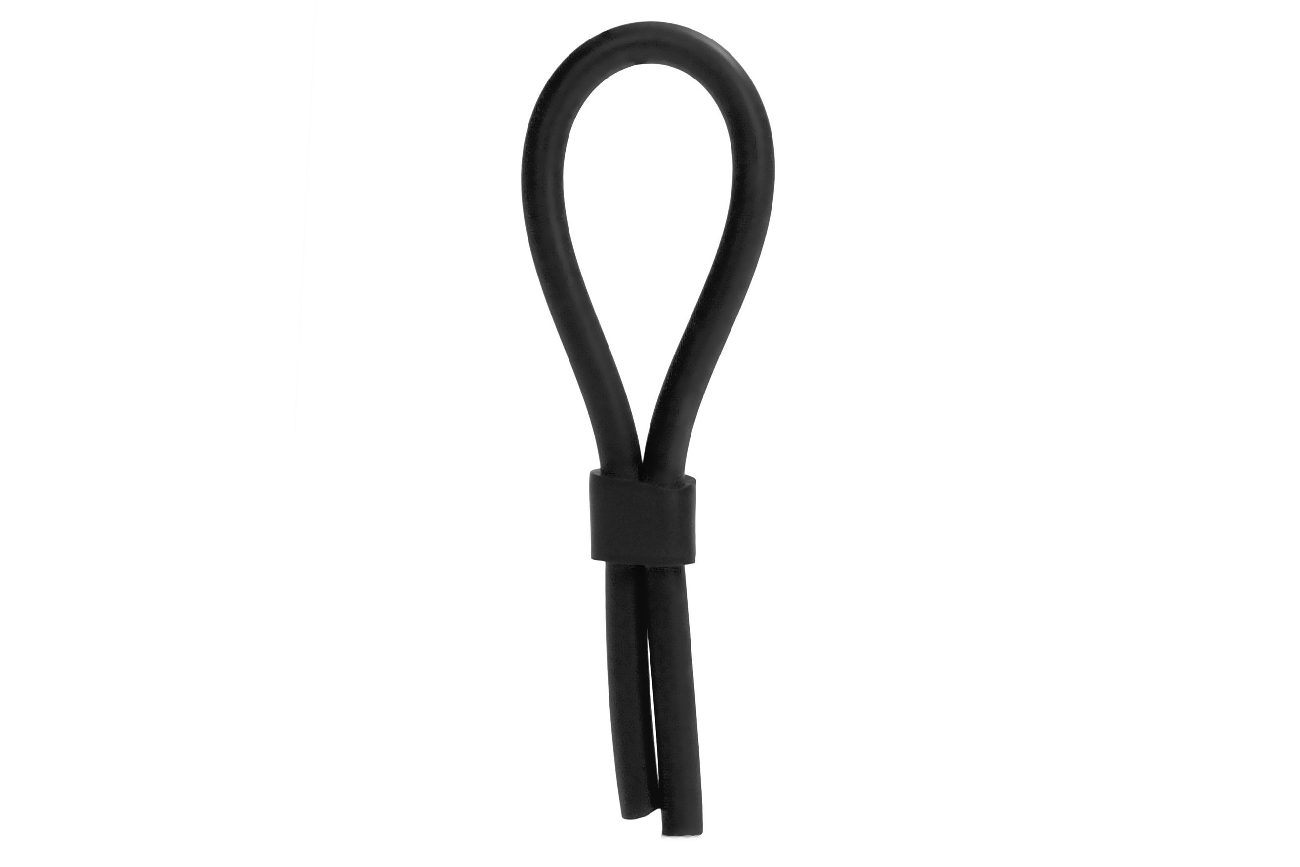Adjustable penis ring Silicone Stud Lasso Black