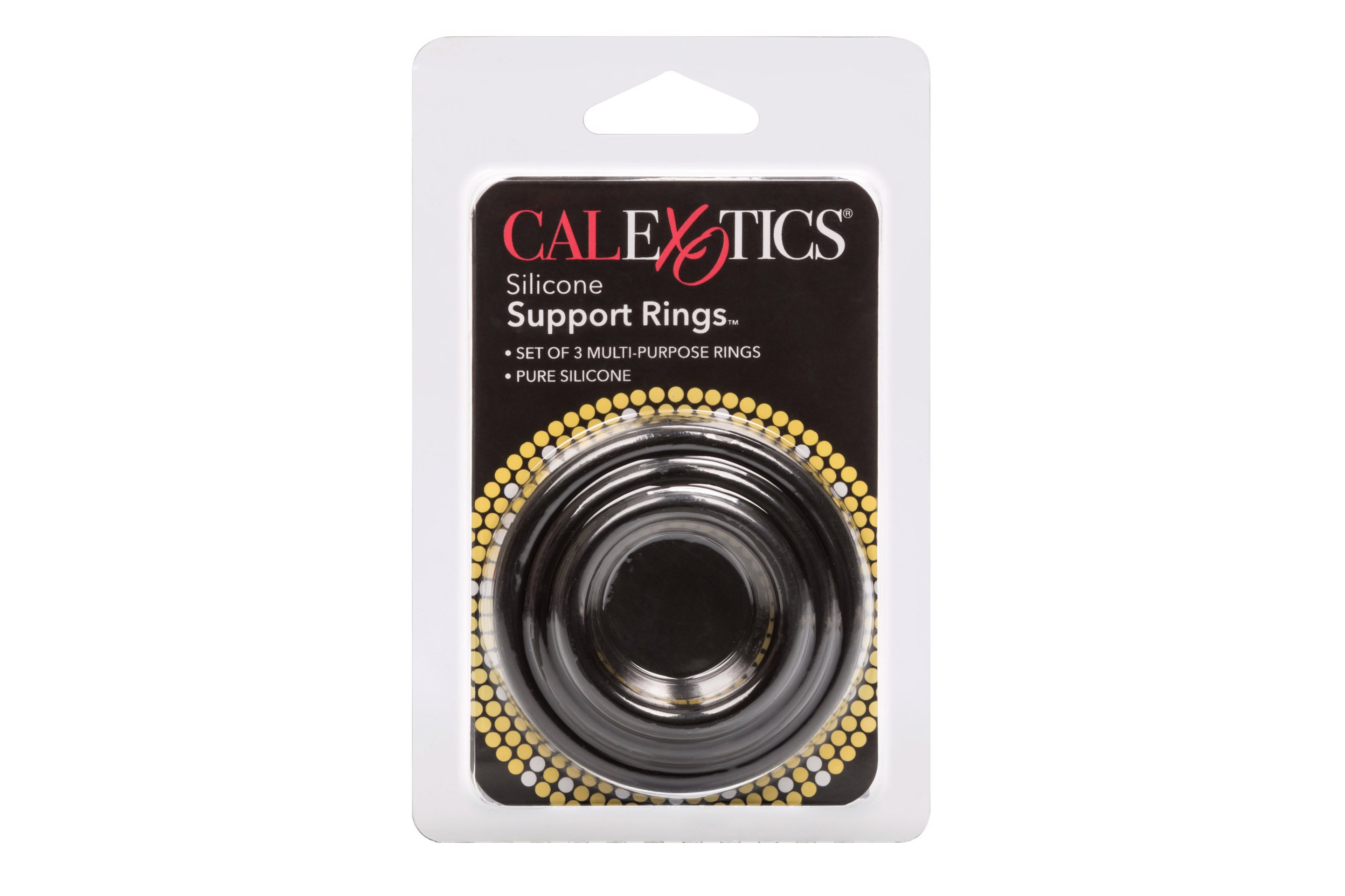 Adjustable penis ring set  Support Rings Black